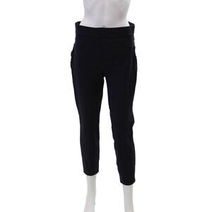 Spanx by Sara Blakely Womens High Rise Pull On Pants Navy Blue Size Large